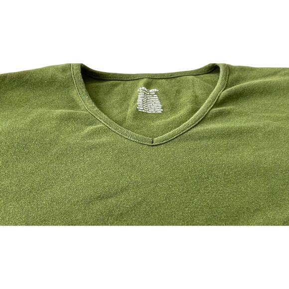 CHEROKEE LONG SLEEVE V-NECK KNIT TOP, WOMENS, XXL, GREEN, FALL-WINTER - Picture 2 of 8